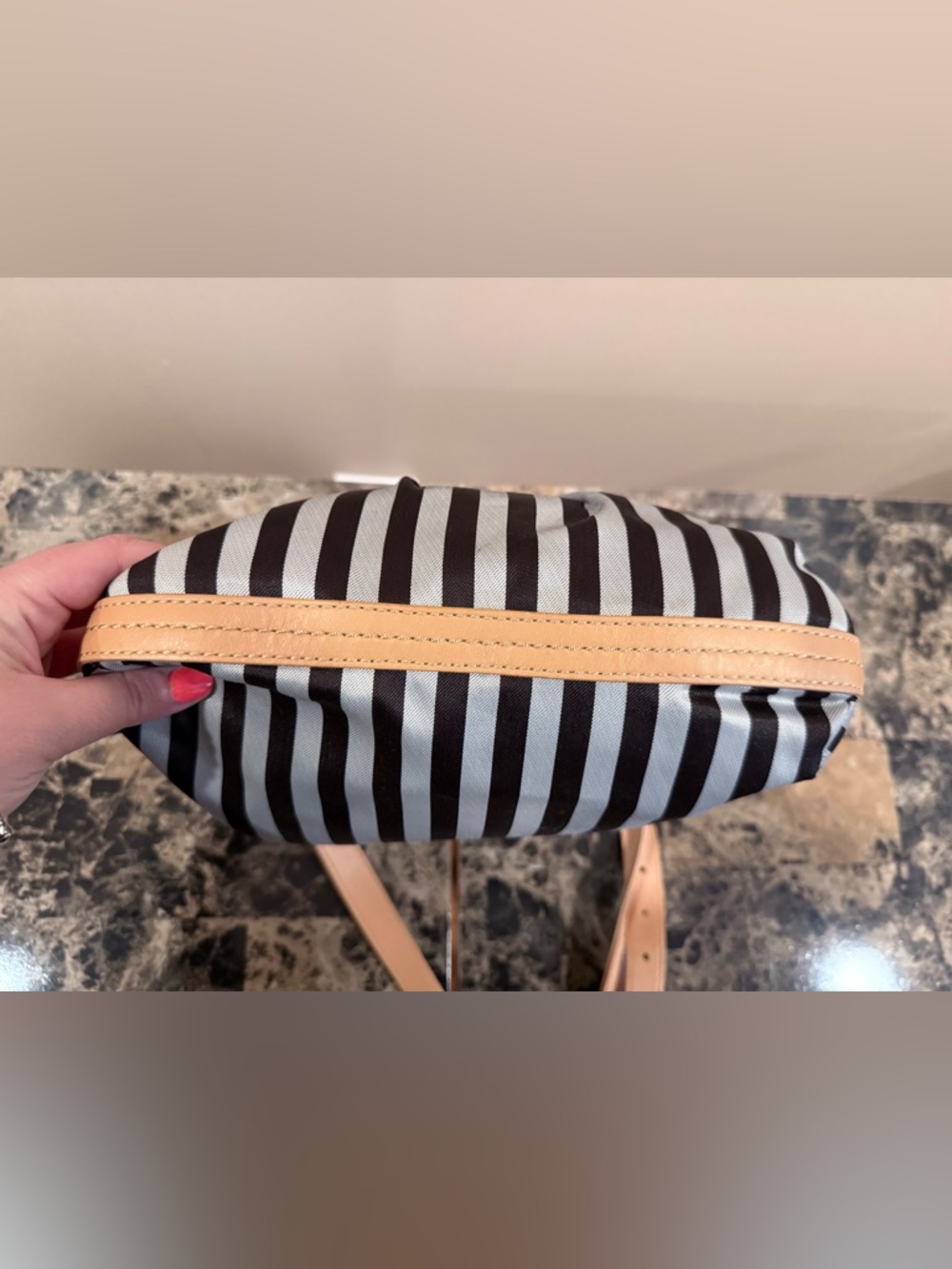 Henri Bendel Rare Centennial Stripe Canvas Crossbody - Picture 7 of 16